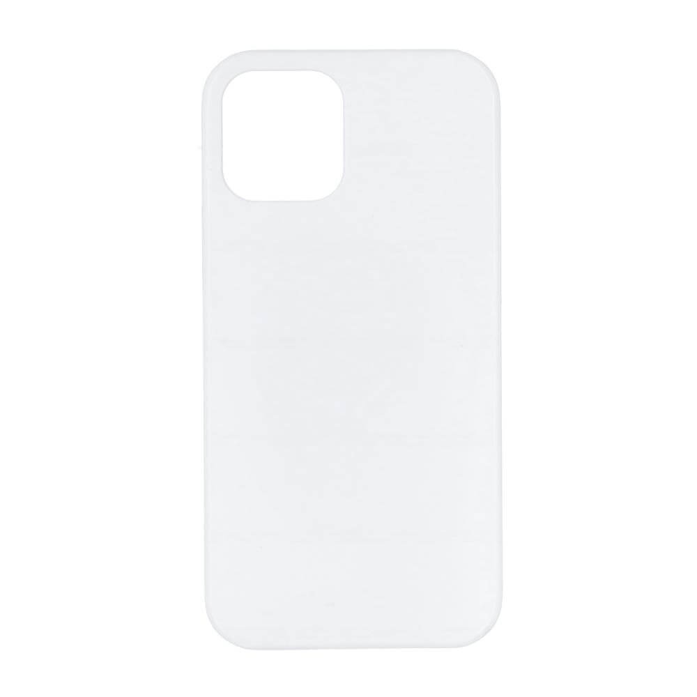 3D Apple iPhone 12 / 12 Pro Sublimation Case - Matte White Backside View