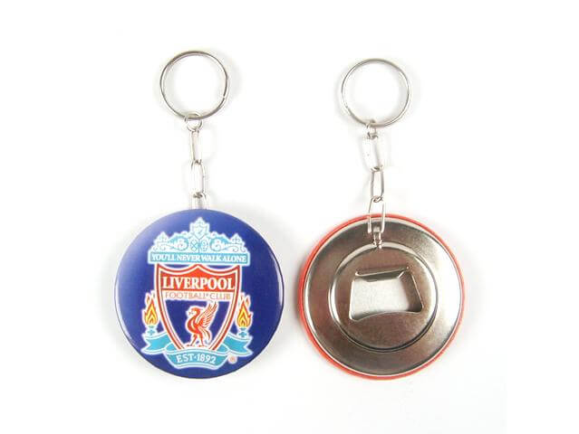 Bottle Opener Button Ø56 mm, Keychain, Nickel