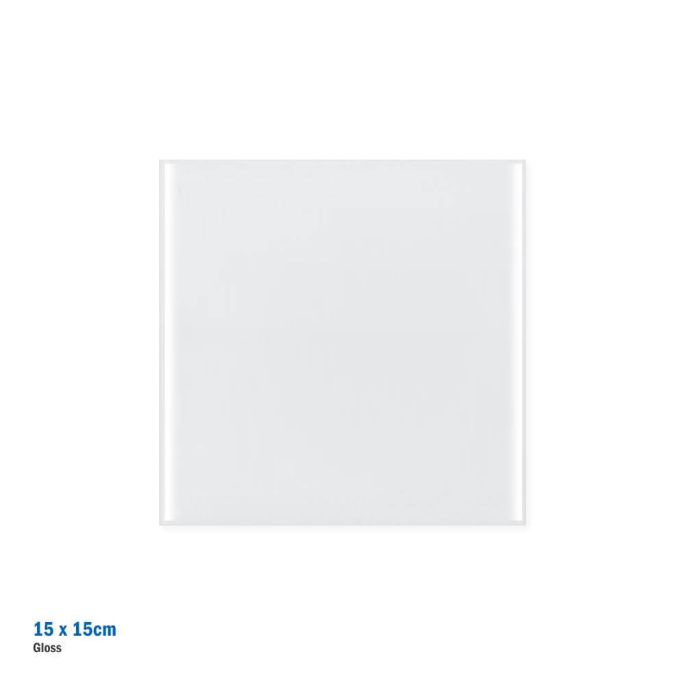 Sublimation Tile Square Ceramic Glossy White - 15 x 15 cm