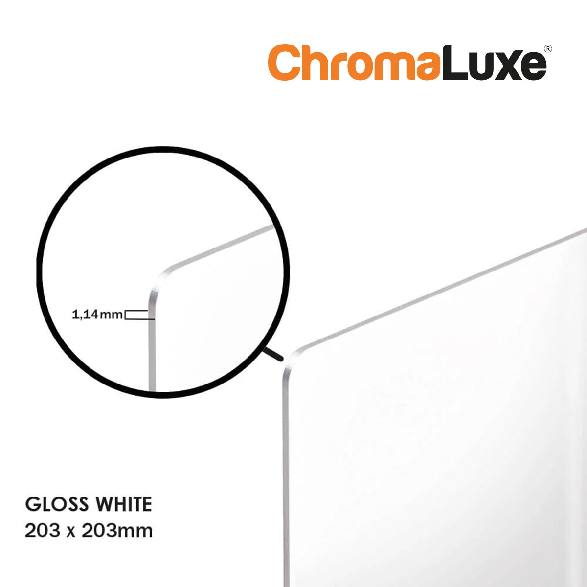 ChromaLuxe Sublimation Photo Panel - Gloss White
