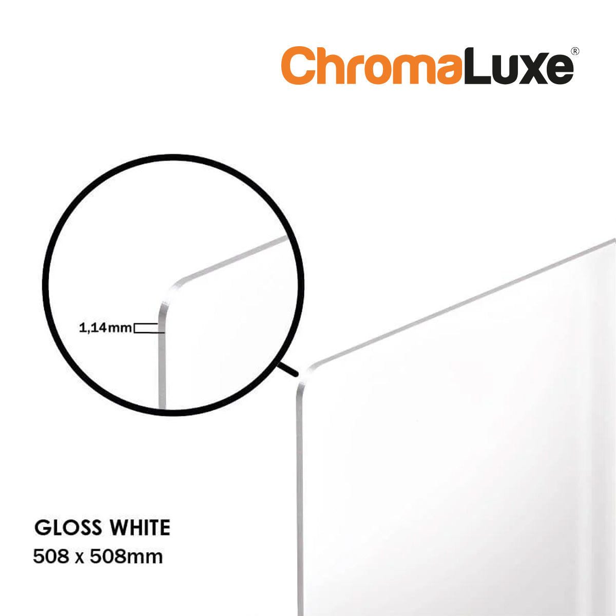 ChromaLuxe Sublimation Photo Panel - Gloss White