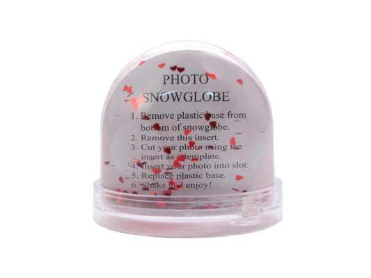 Photo Snow Globe 89 x 75 mm - Red Heart Glitters