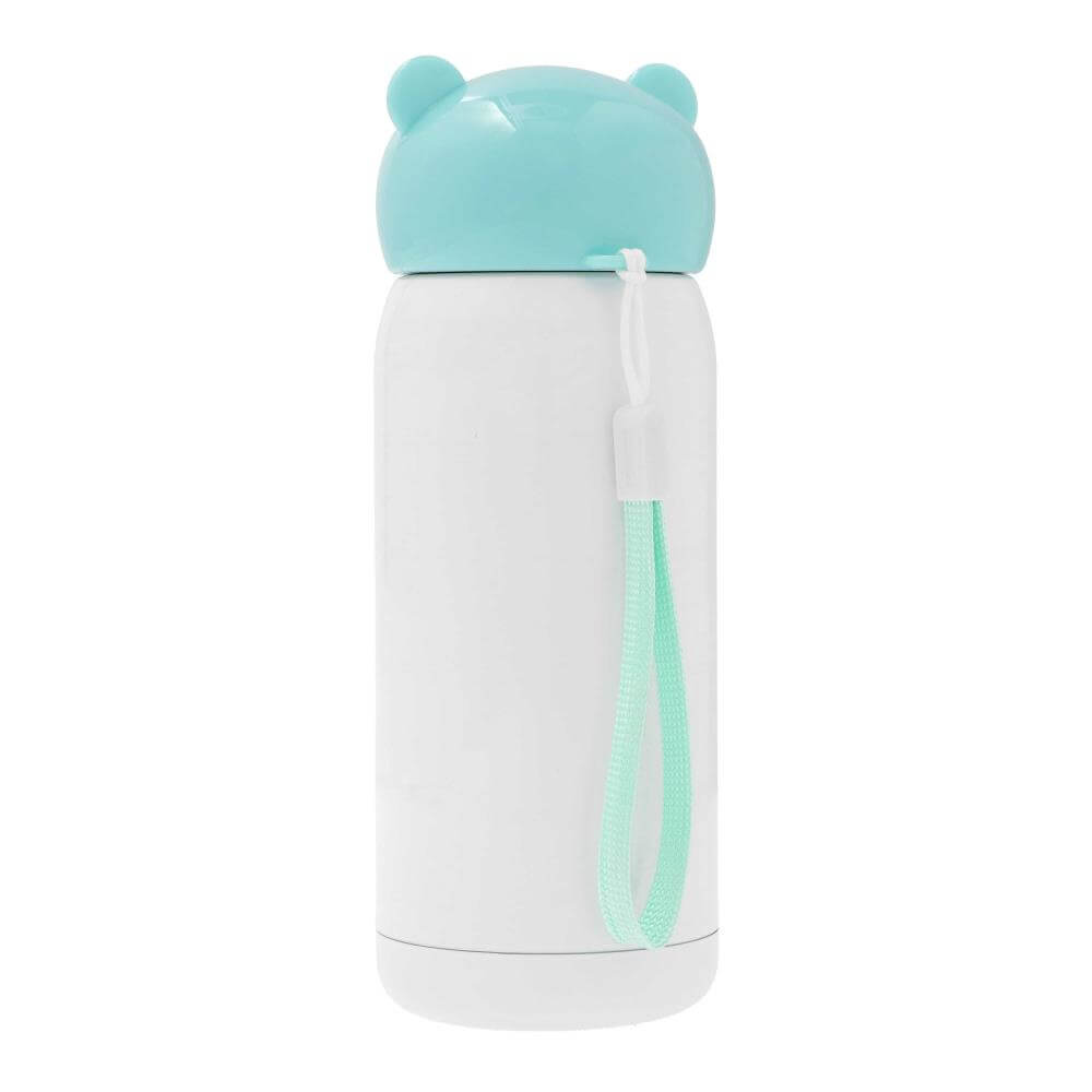Stainless Steel Sublimation Thermos Bottle 320 ml / 11oz - White Back View