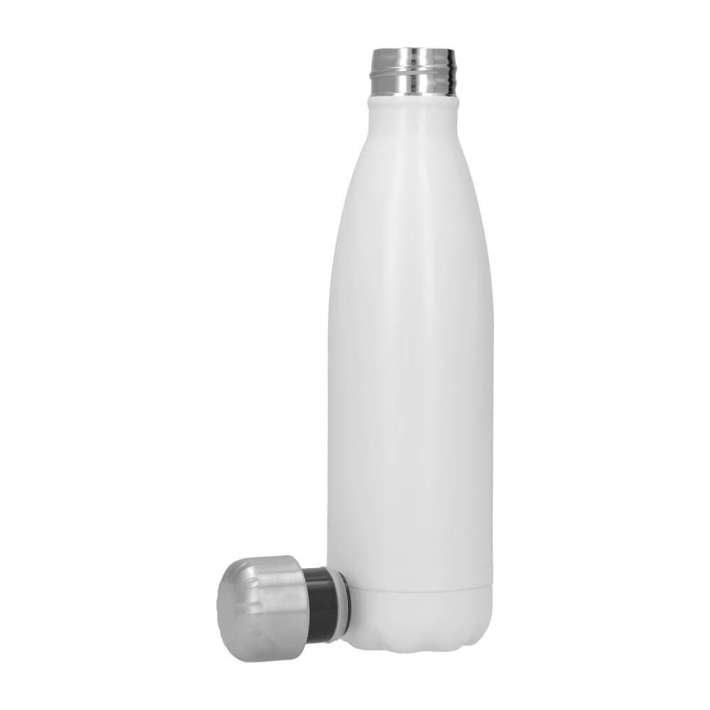 Stainless Steel Sublimation Thermos Bottle 500 ml / 17oz – Matte White Open