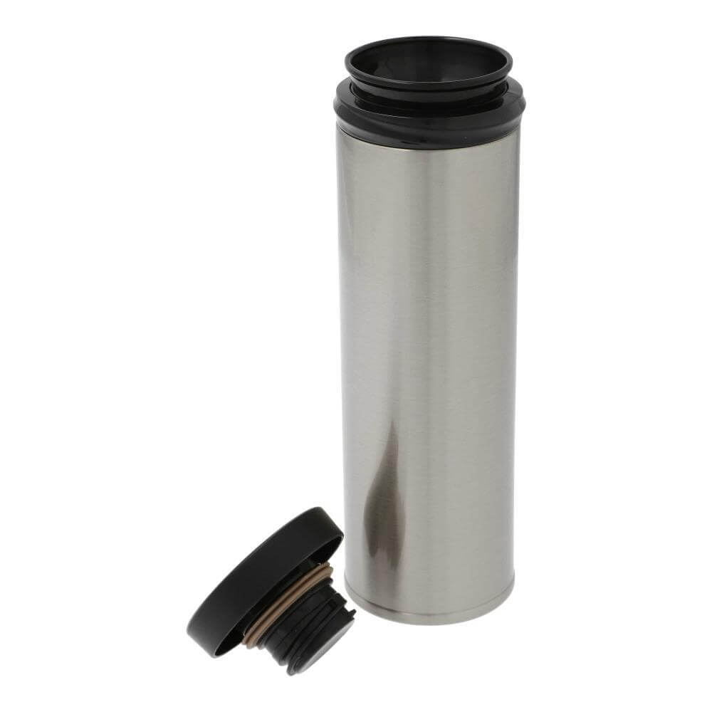 Stainless Steel Sublimation Thermos Drink Bottle 500ml / 17oz - Silver Open
