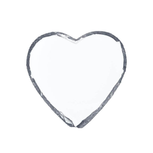 Ardoise photo Forme de cœur, 15 x 15 cm - Mat