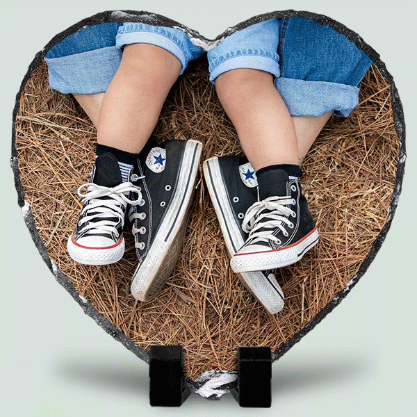 Sublimation Photo Slate Heart Shaped, 15 x 15 cm - Matte