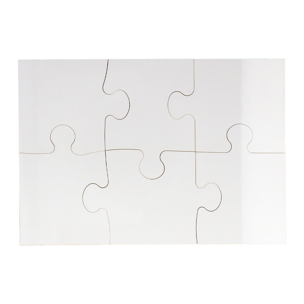 Sublimation Puzzle 6 Pcs Rectangular made of Cardboard - 17.5 x 25 cm
