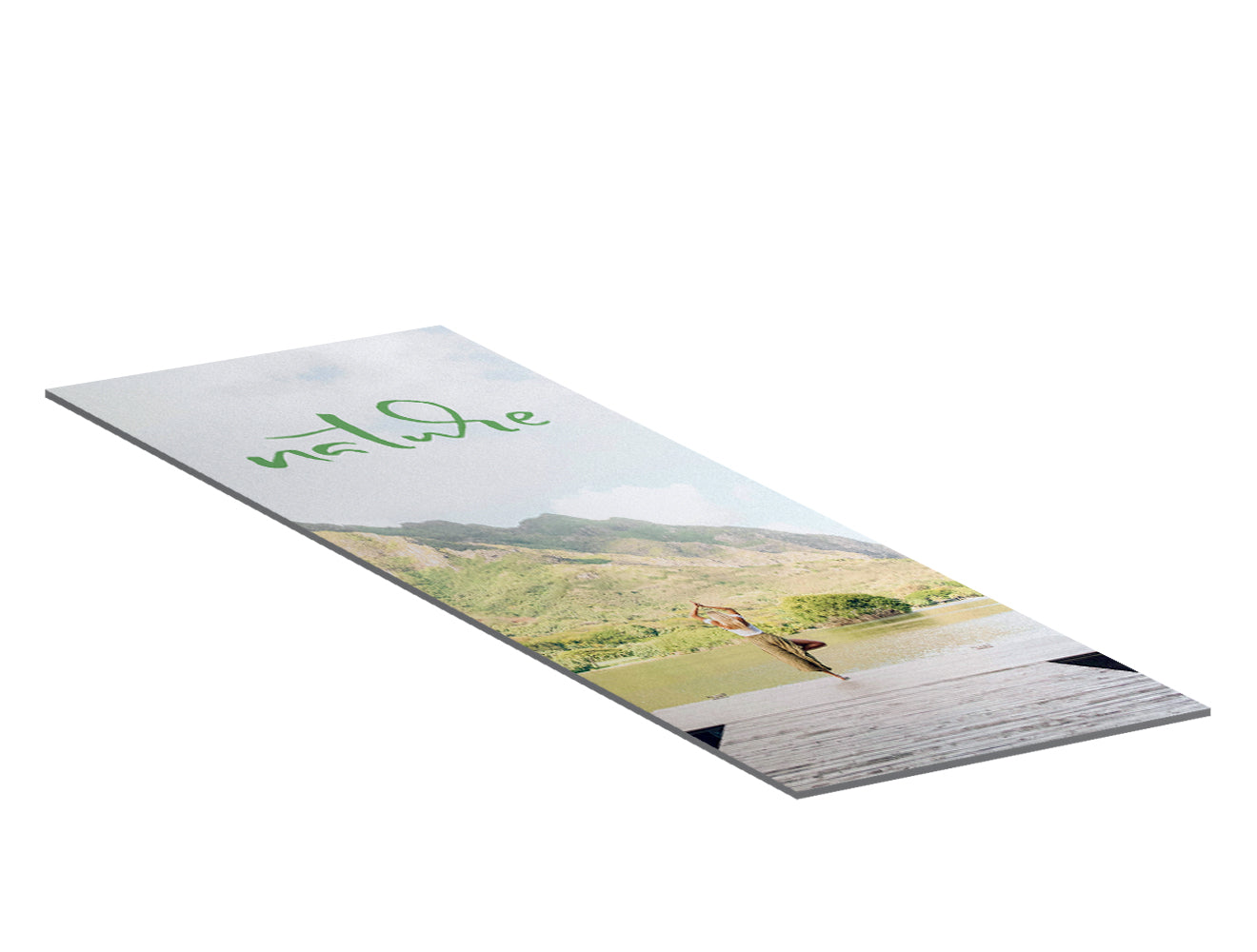 Tapis de Yoga en Caoutchouc Sublimation Noir/Blanc - 61 x 173 cm