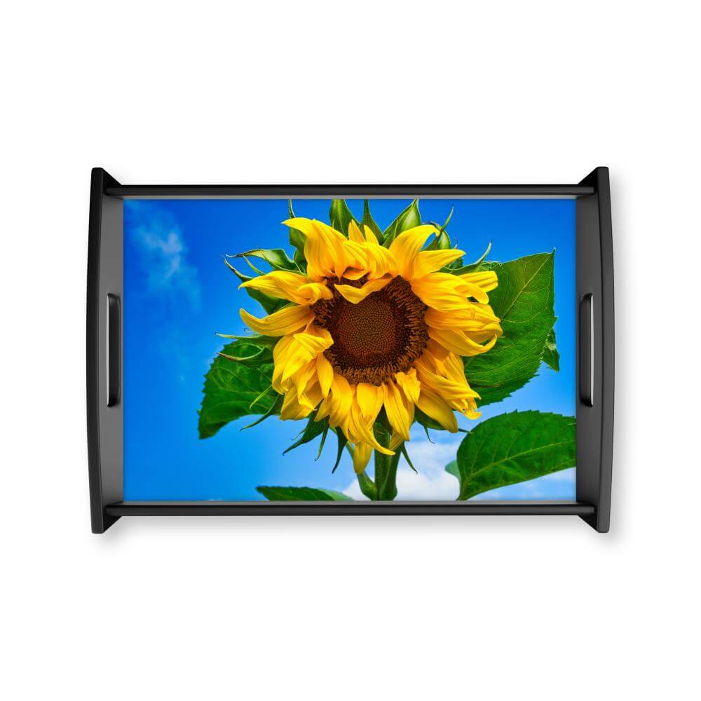 Unisub Small Espresso Black Sublimation Serving Tray with Hardboard Insert Printed