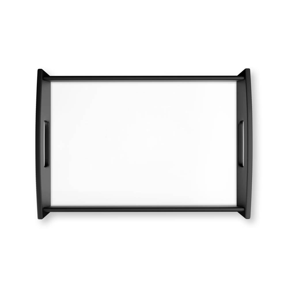 Unisub Small Espresso Black Sublimation Serving Tray with Hardboard Insert