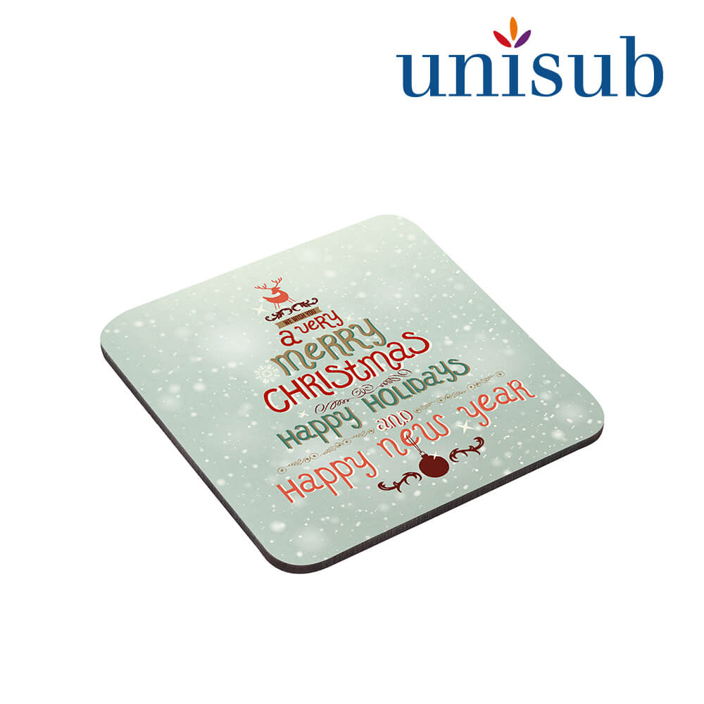 Unisub Sublimation Untersetzer mit Kork - 95,2 x 95,2 x 3,18 mm