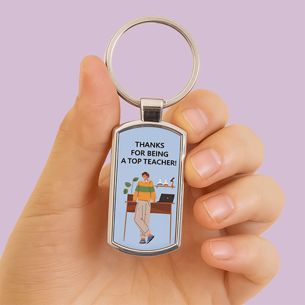 Sublimation Keychain Aluminum Rectangle - 41 x 19 mm