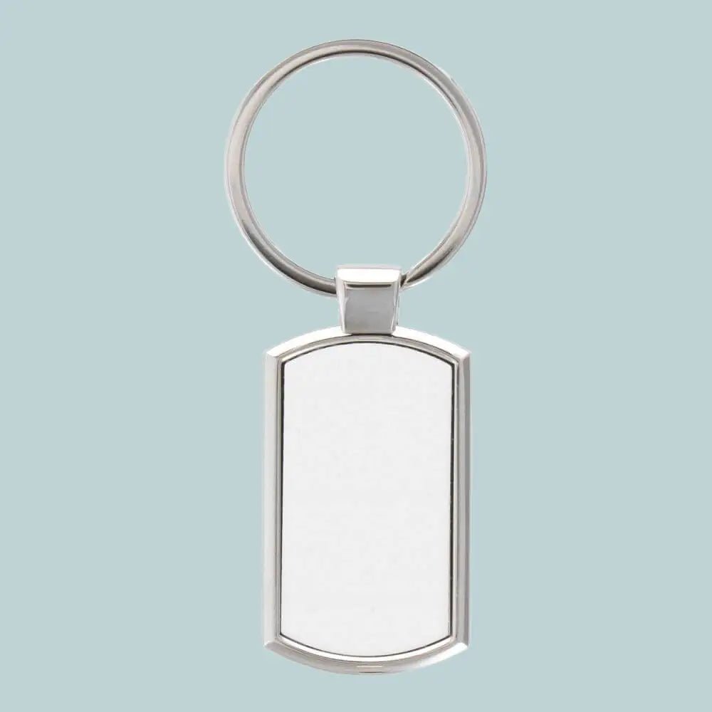Sublimation Keychain Aluminum Rectangle - 41 x 19 mm