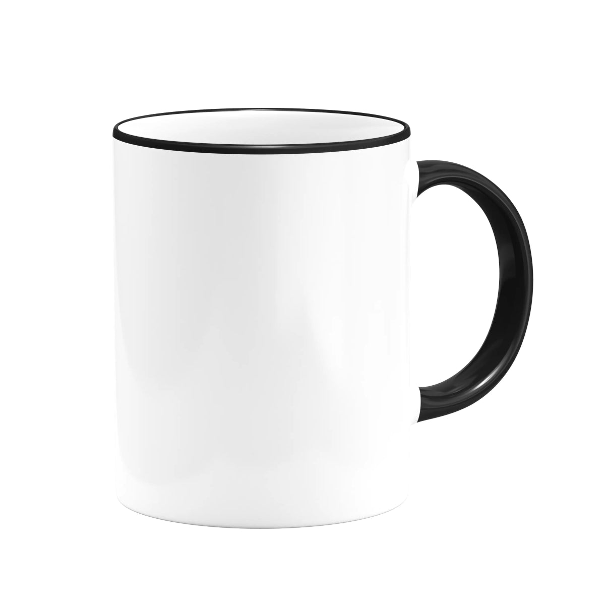 Sublimation Mug 11oz, Black - Rim & Handle