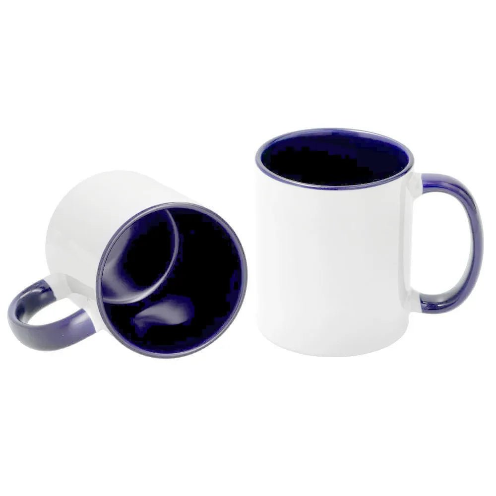 Sublimation Mug 11oz - dark blue inside and handle