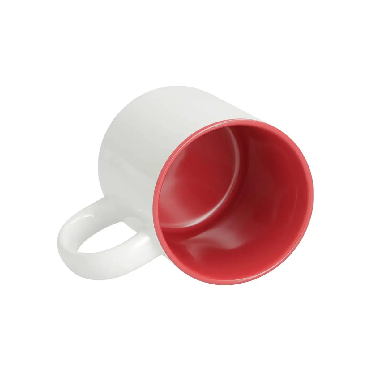 Sublimation Mug 11oz - inside colored & white handle red