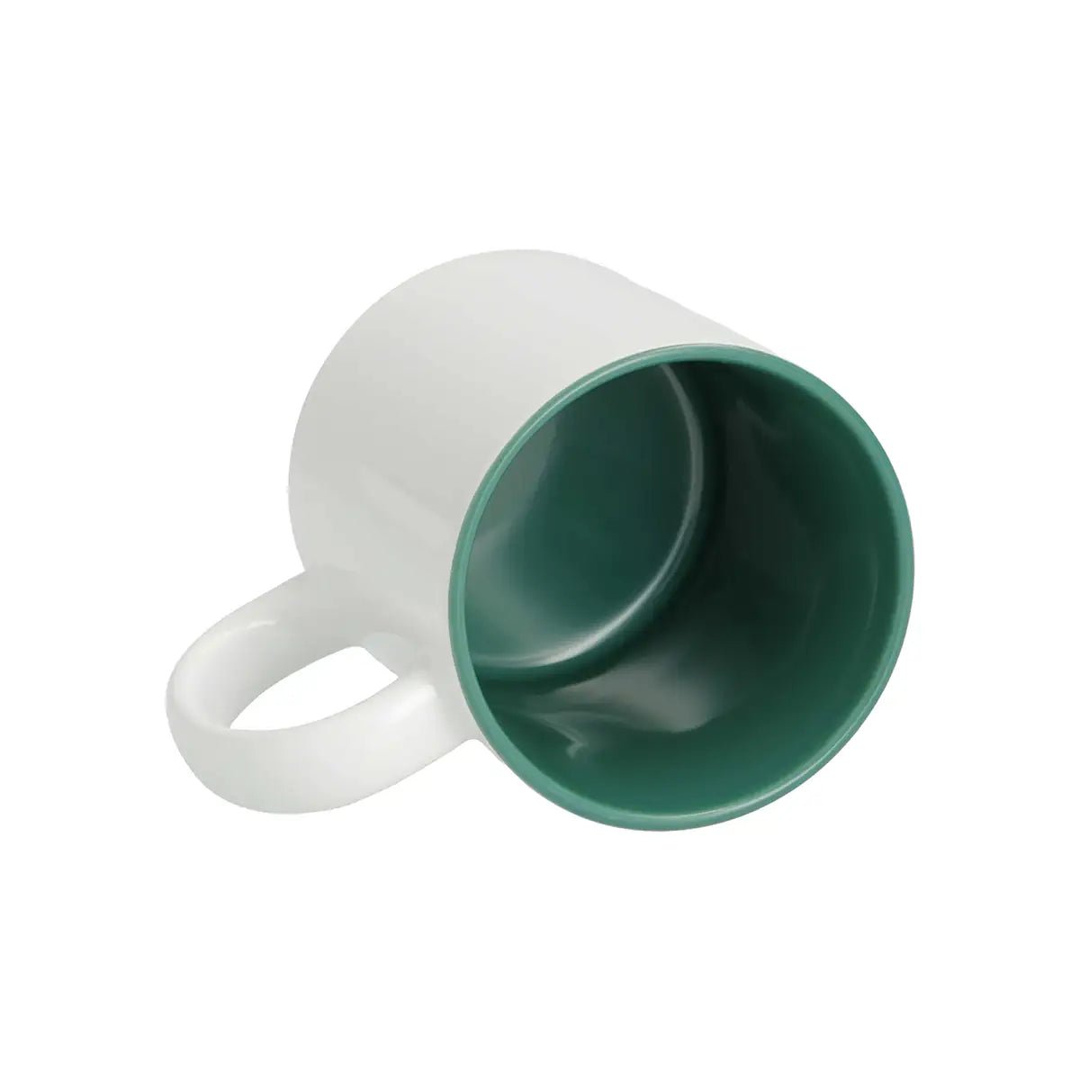 Sublimation Mug 11oz - inside Dark Green & handle White