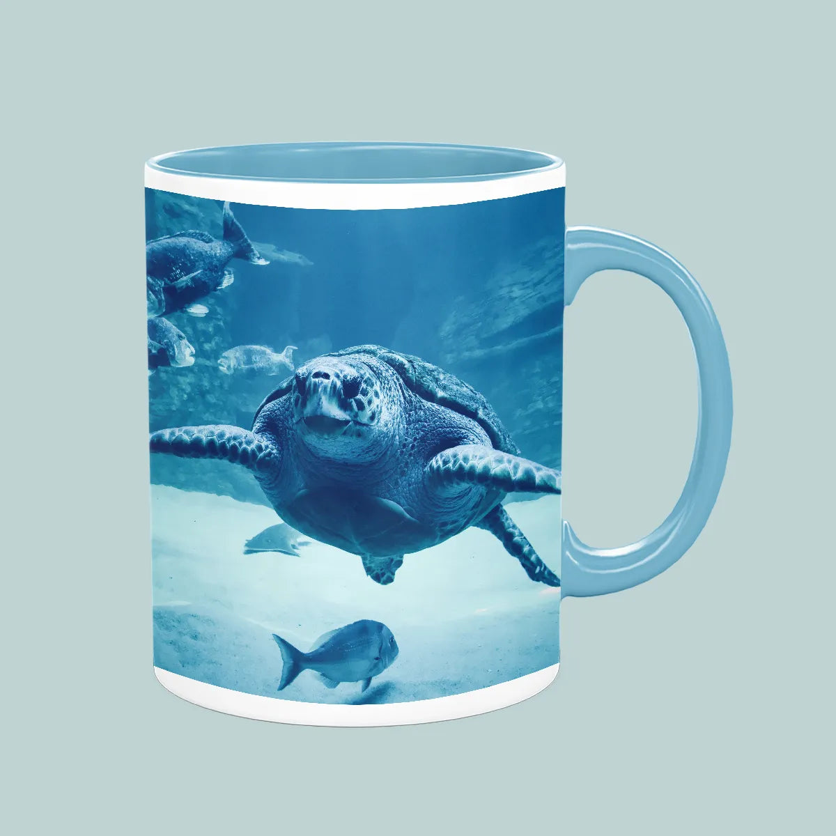 Sublimation Mug 11oz - inside & handle Lake Blue