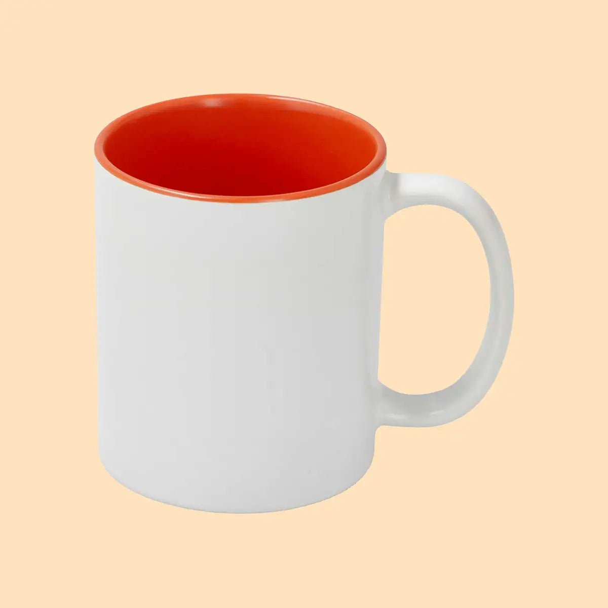 Sublimation Mug 11oz - inside Orange & handle White