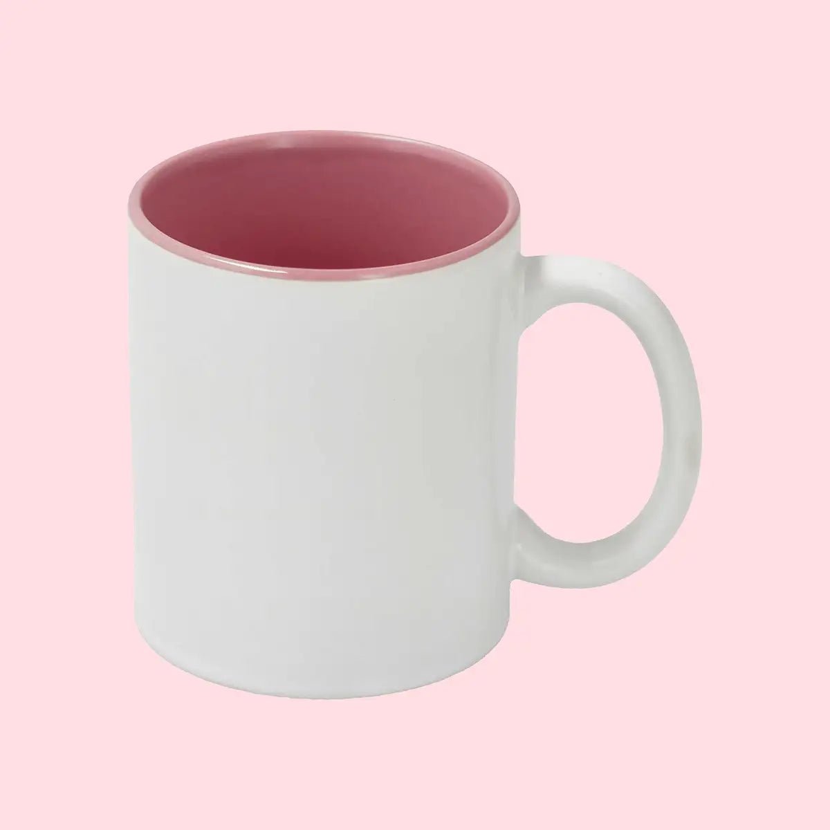 Sublimation Mug 11oz - inside Pink & handle White