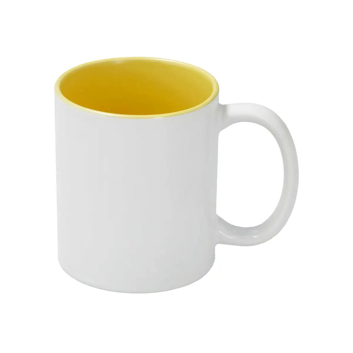 Sublimation Mug 11oz - inside Yellow & handle White