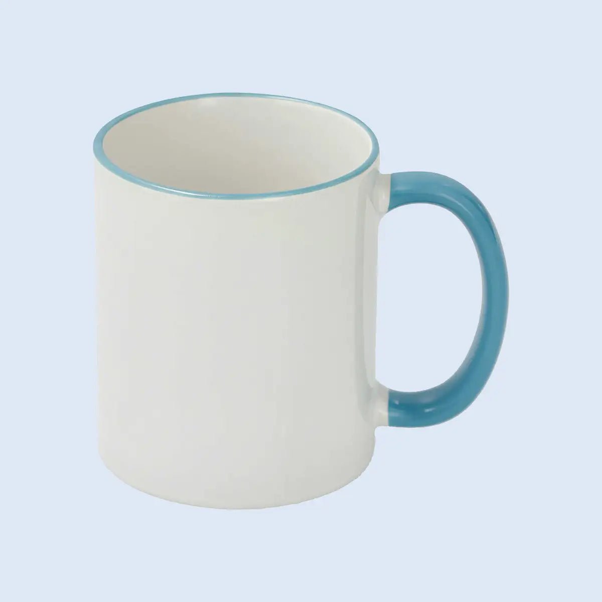 Sublimation Mug 11oz, Light Blue - Rim & Handle