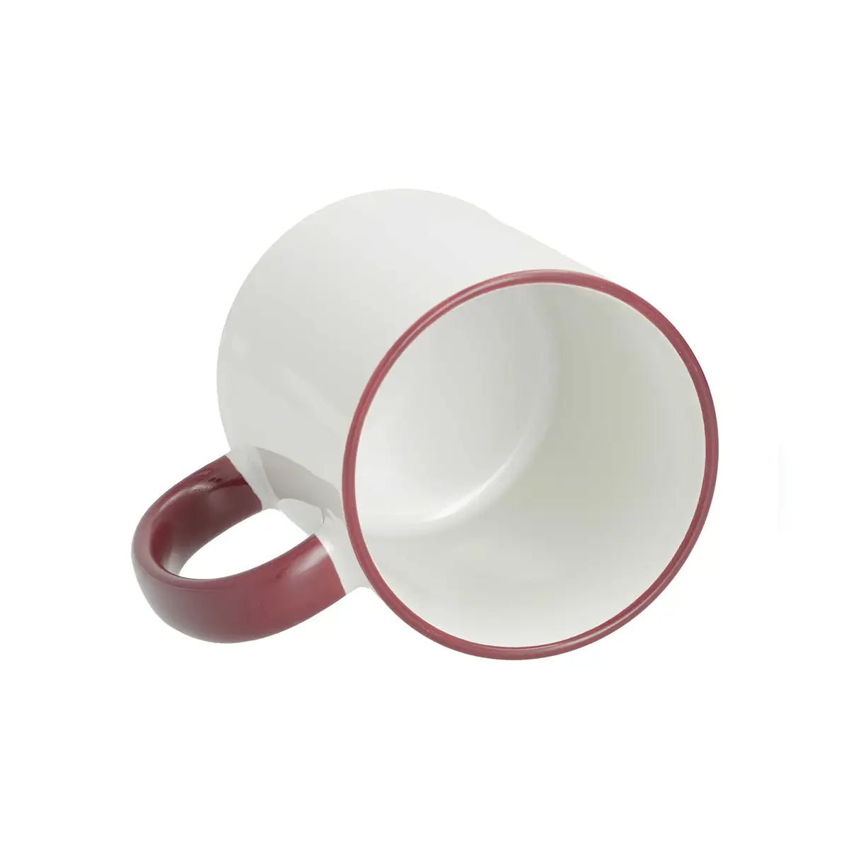 Sublimation Mug 11oz, Maroon - Rim & Handle