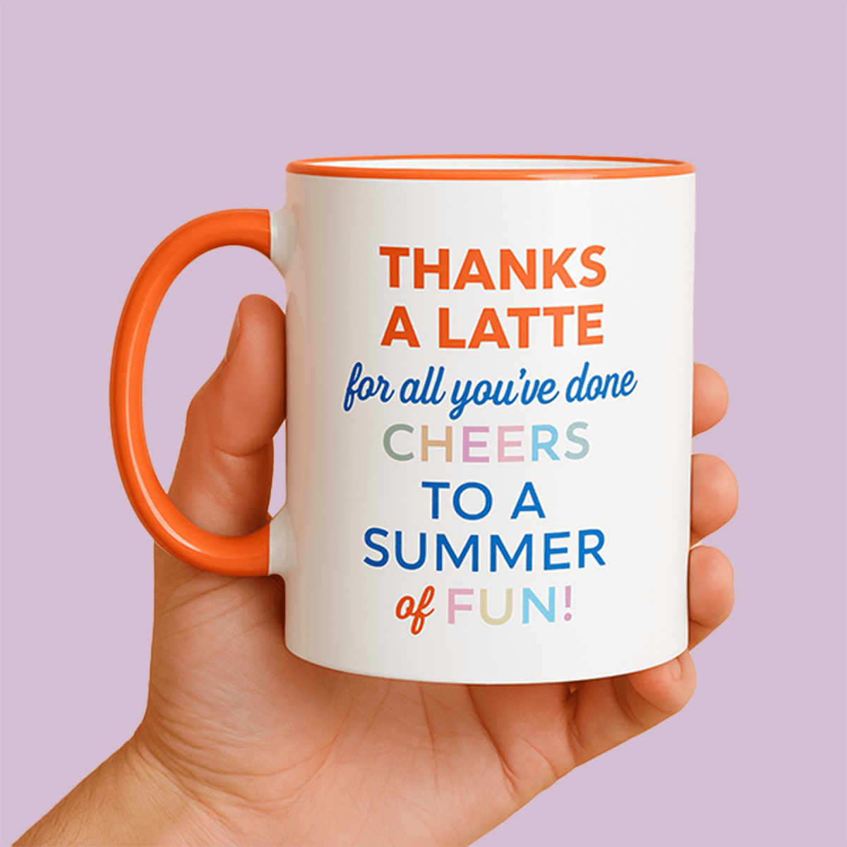 Sublimation Mug 11oz, Orange - Rim & handle