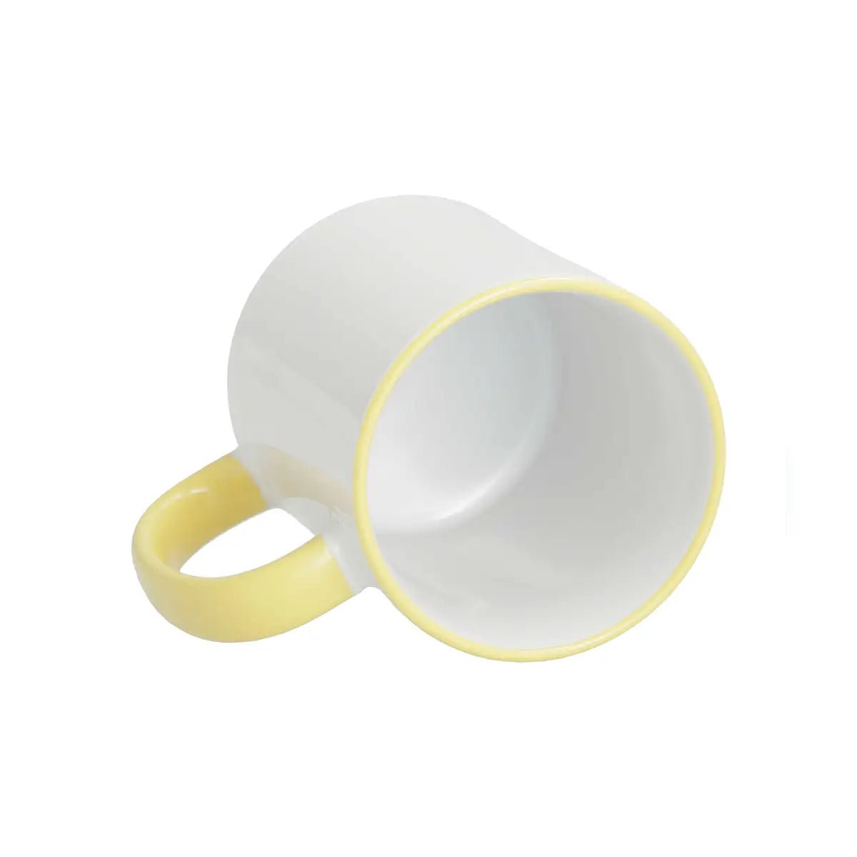 Sublimation Mug 11oz, Yellow - Rim & Handle