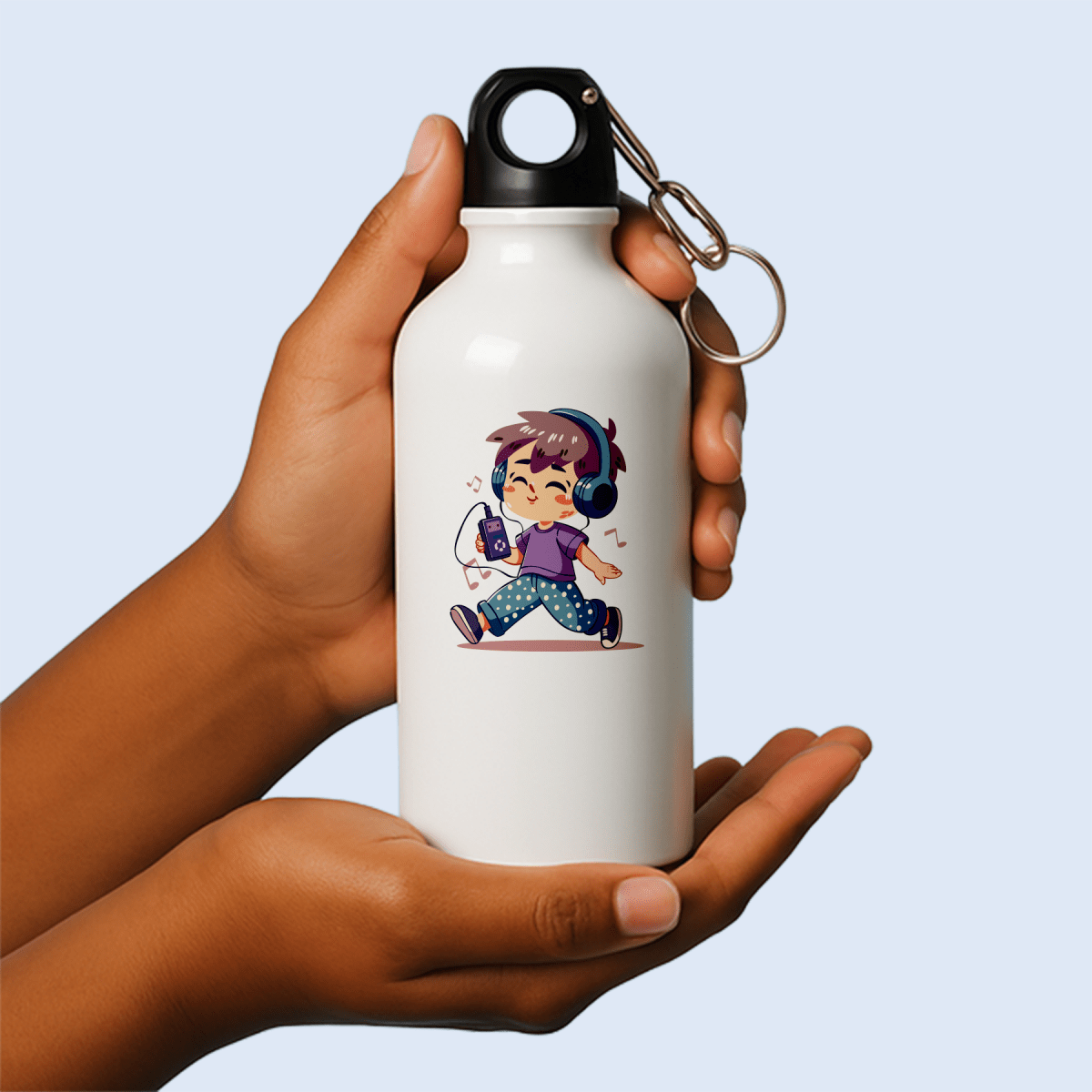 Sublimation Water Bottle Aluminum 500 ml / 17oz White - 2 Tops