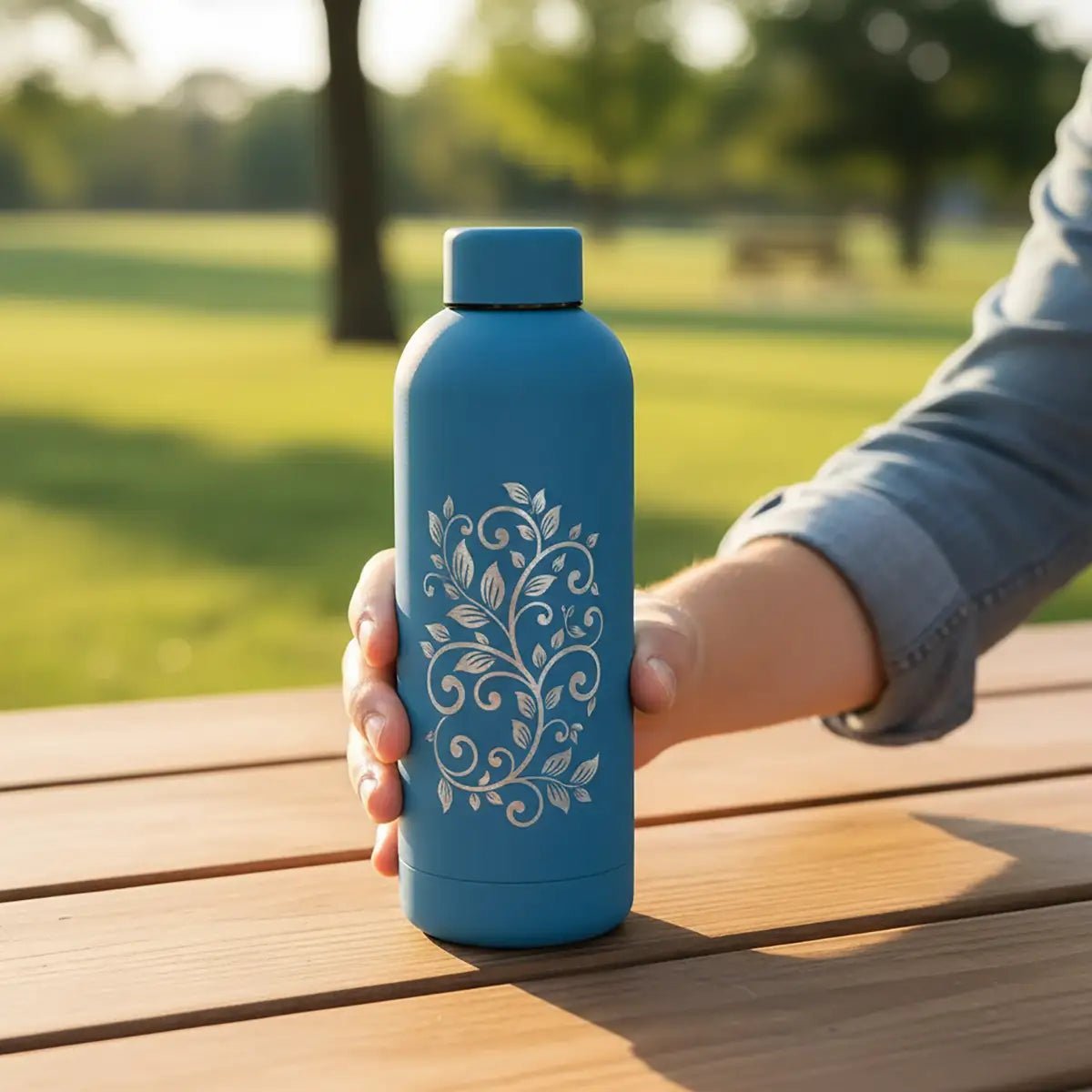UV Printing & Engraving Drink Bottle 500 ml / 17oz – Blue
