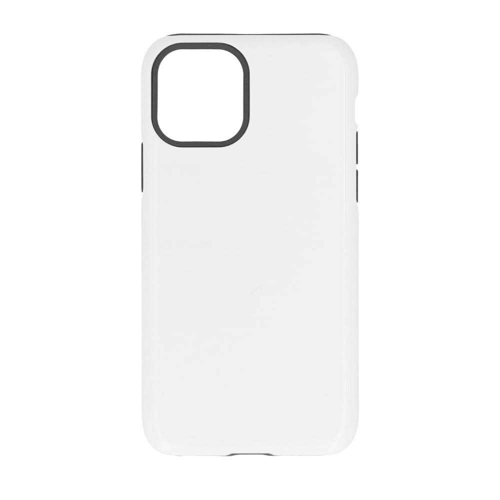 3D Apple iPhone 11 Pro Sublimation Tough Case - Gloss White Backside View