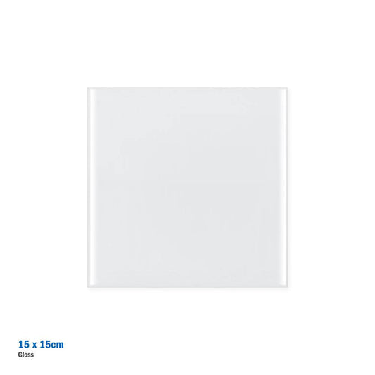 Sublimatie Tegel Vierkant Keramiek Glanzend Wit - 15 x 15 cm