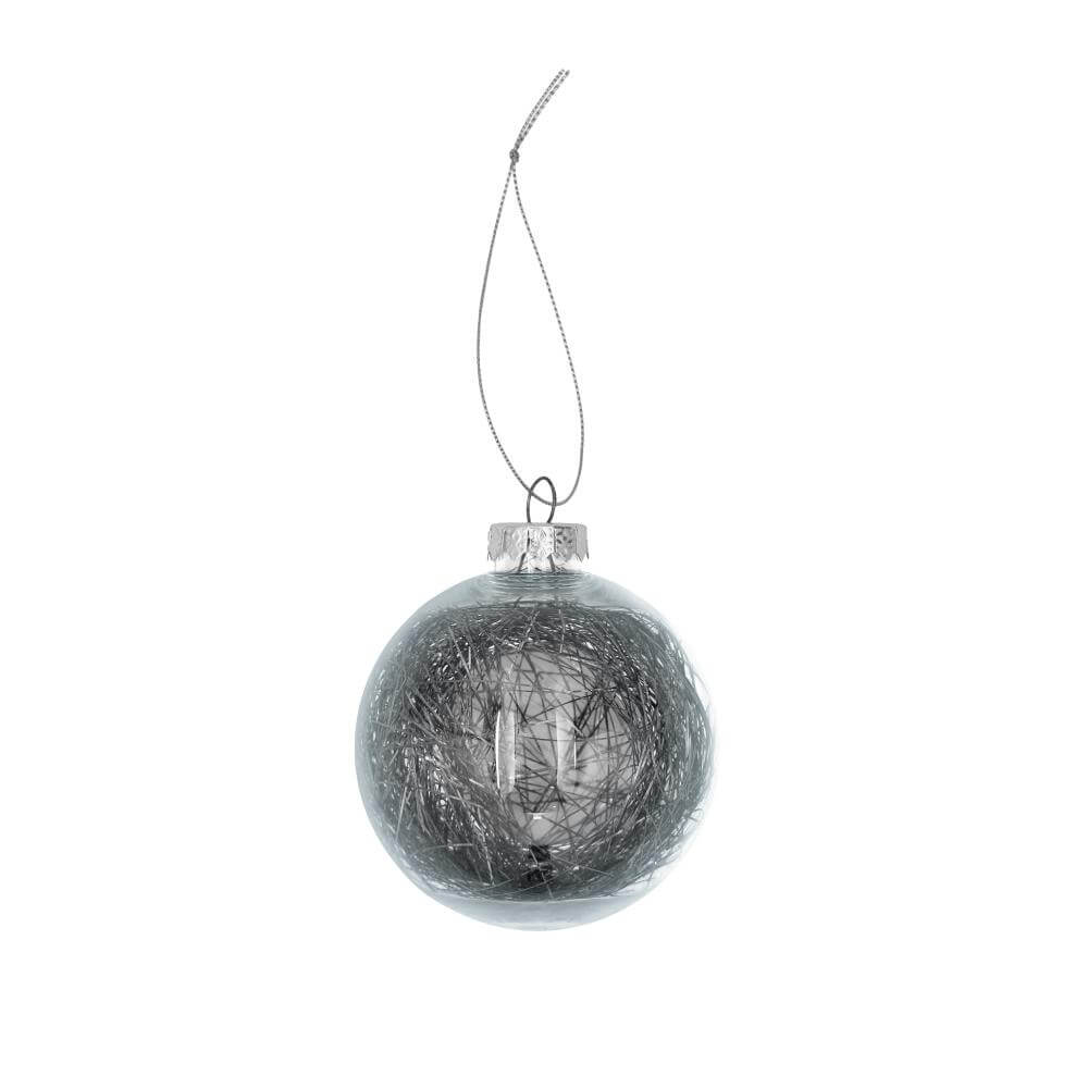 Christmas Ball Plastic Ø80mm - Green String