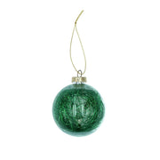 Christmas Ball Plastic Ø80mm - Silver String Backside View