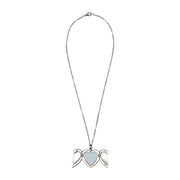 Necklace with Heart Shaped Sublimation Locket - 23,5 cm Open With Chain
