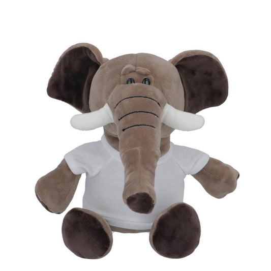Plush Elephant with Sublimation T-Shirt - 23 cm