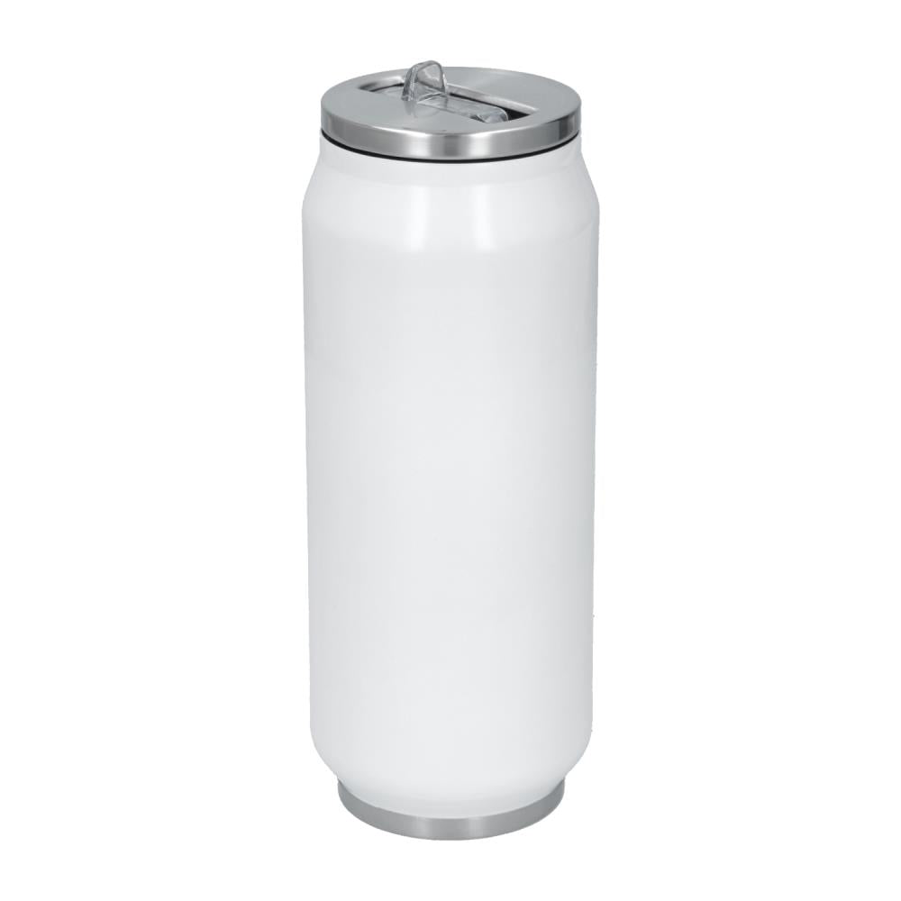 Stainless Steel Thermo Drink Bottle 500 ml / 17oz - White Front View