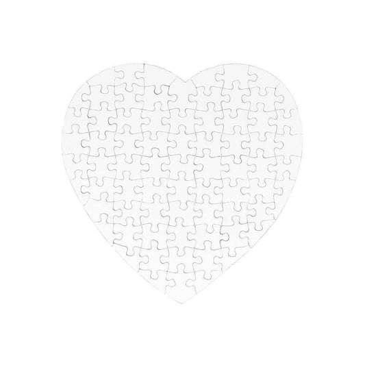 Sublimation Puzzle 19 x 19 cm - Cardboard 75 pcs Heart Shape