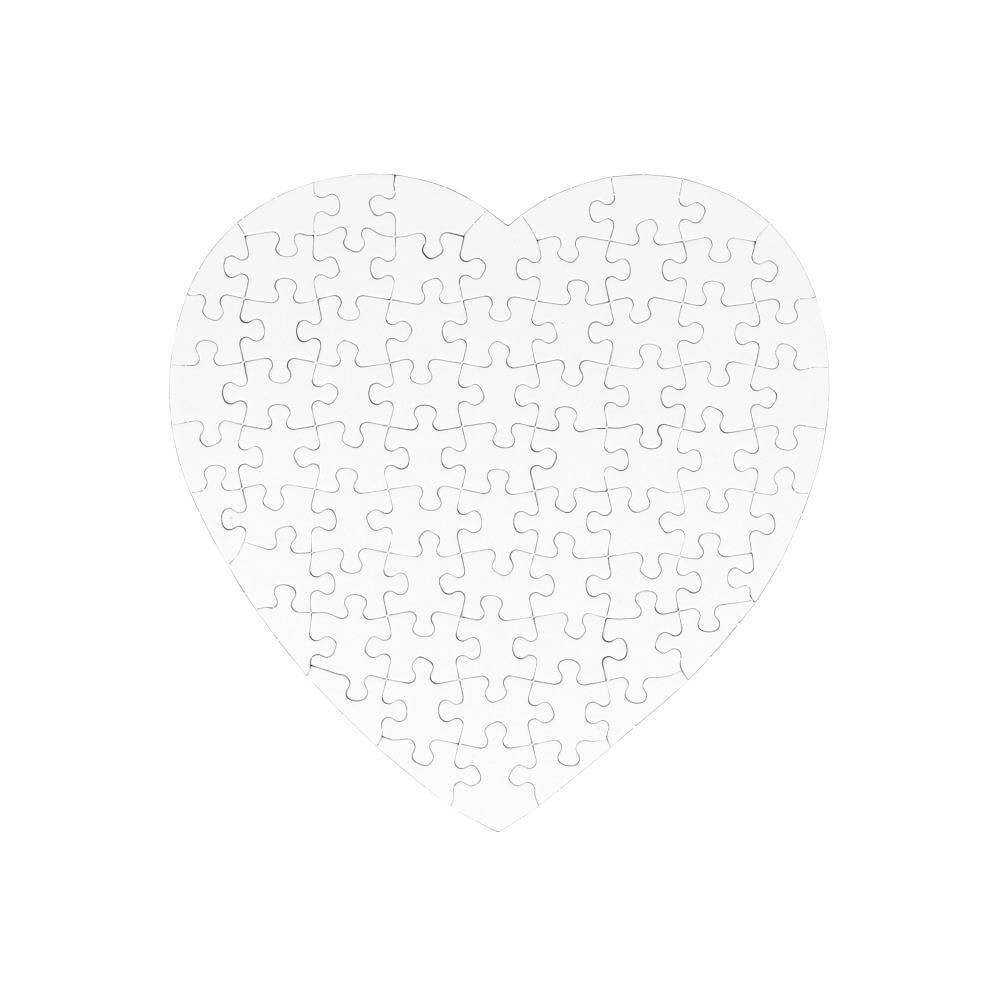 Sublimation Puzzle 19 x 19 cm - Cardboard 75 pcs Heart Shape Printed