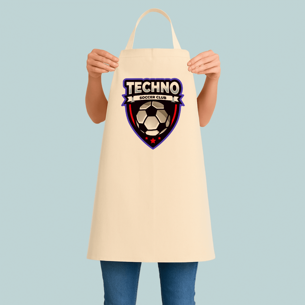 Cooking Apron Cotton Natural Color - 72 x 82 cm