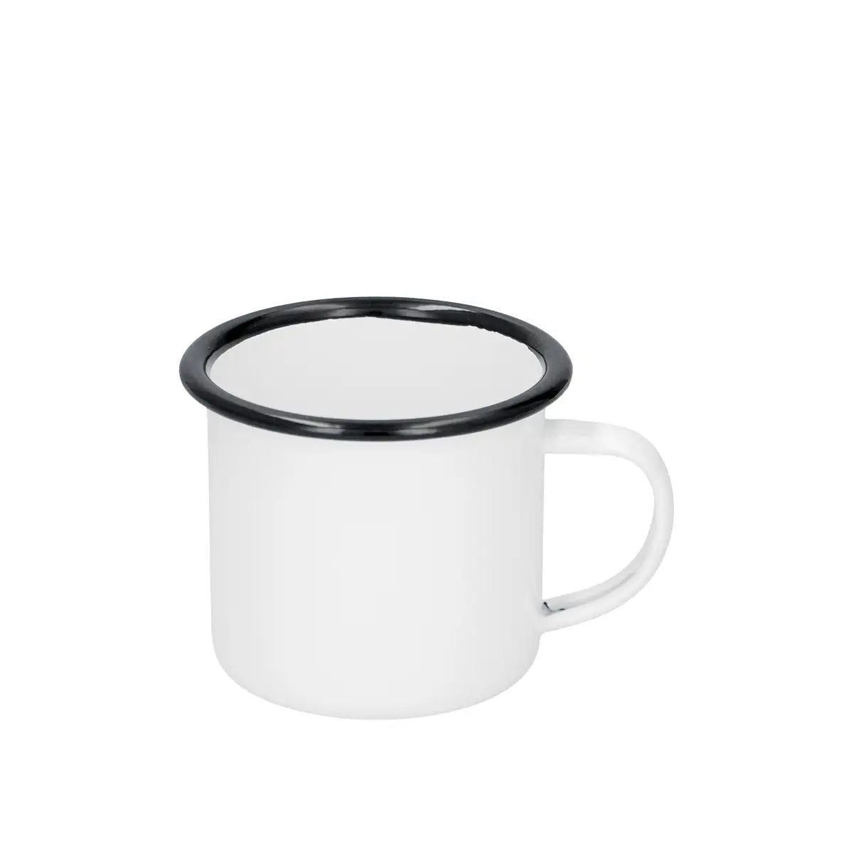 Enamel Sublimation Mug with Black Rim - 12oz