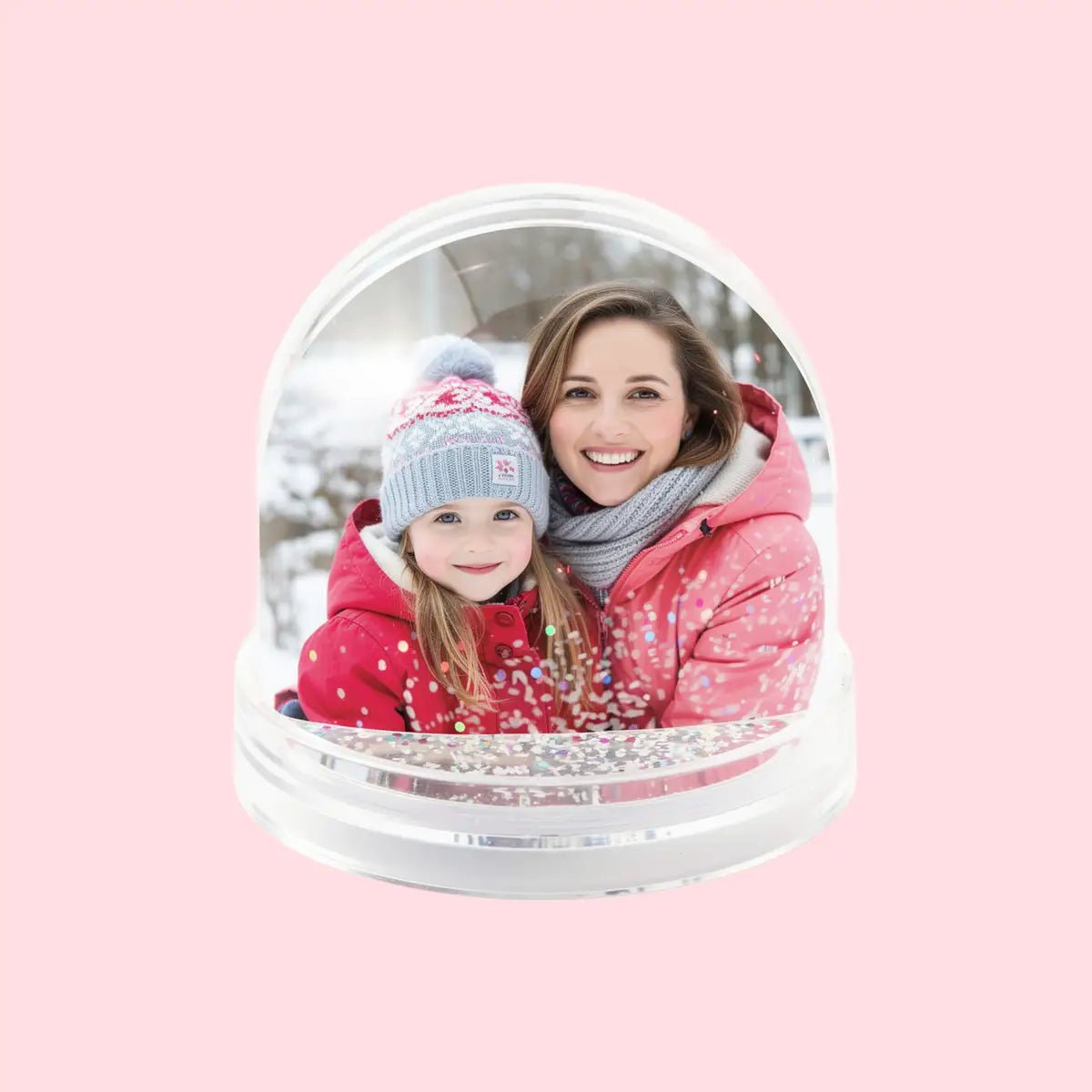 Photo Snow Globe Plastic with Snow Glitters - 89 x 75 mm