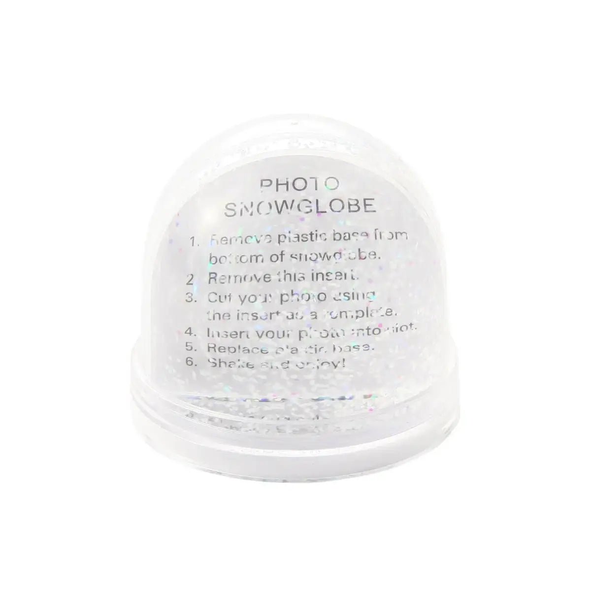 Photo Snow Globe Plastic with Snow Glitters - 89 x 75 mm