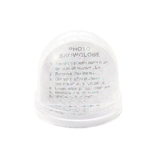 Photo Snow Globe Plastic with Snow Glitters - 89 x 75 mm