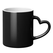 Sublimation Magic Mug 11oz Matt Black - Heart Shape Handle