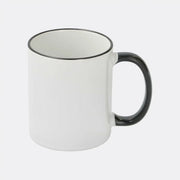 Sublimation Mug 11oz, Black - Rim & Handle