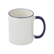 Sublimation Mug 11oz, Dark Blue - Rim & Handle