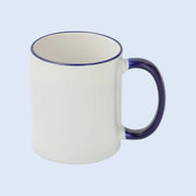 Sublimation Mug 11oz, Dark Blue - Rim & Handle
